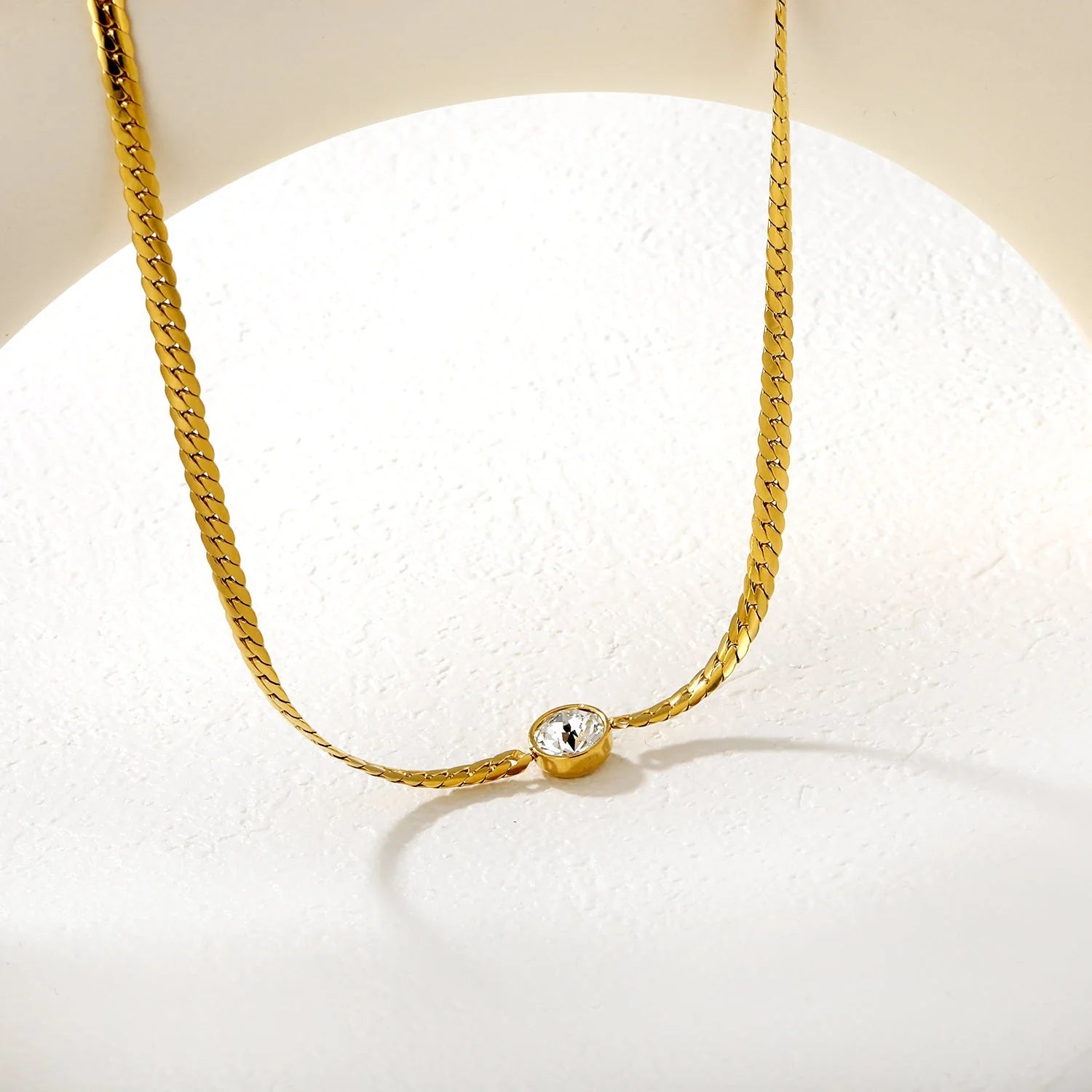 Lila Solitaire Necklace