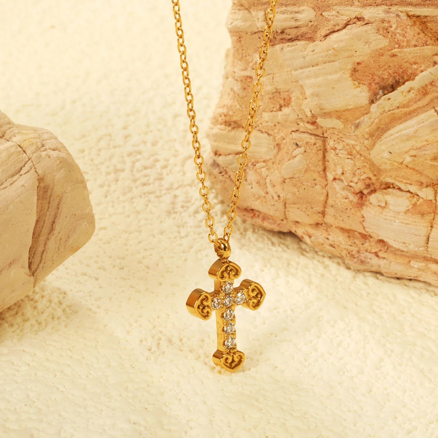 Lira Cross Necklace