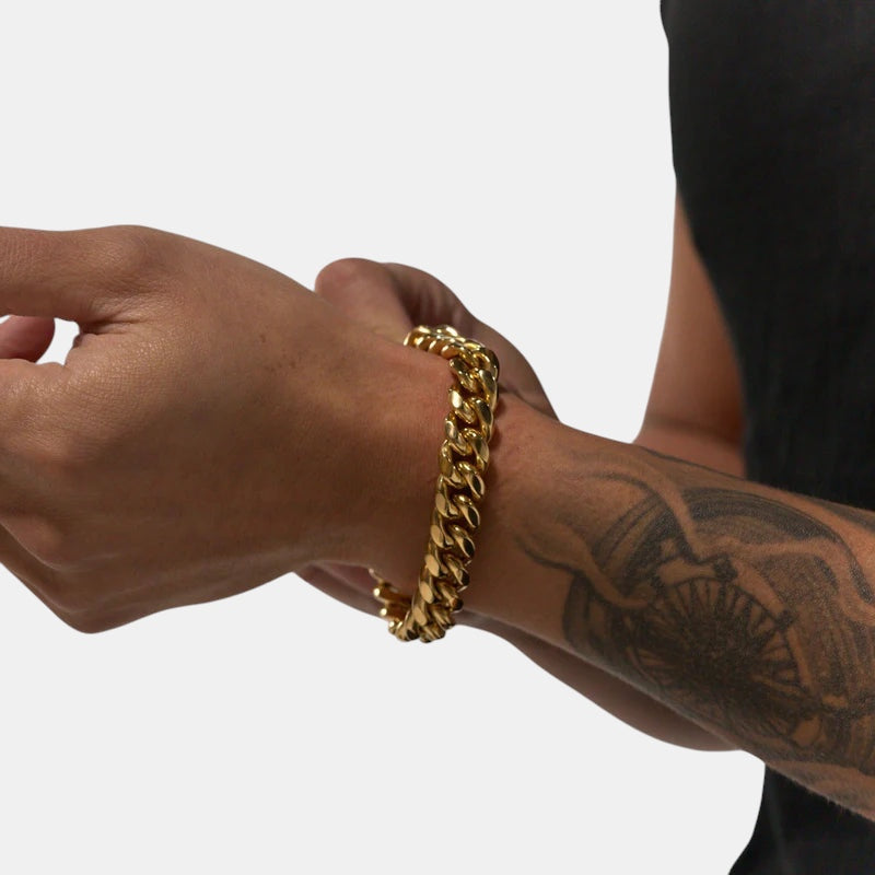 BLYNG 14MM Cuban Bracelet Gold IMG 2