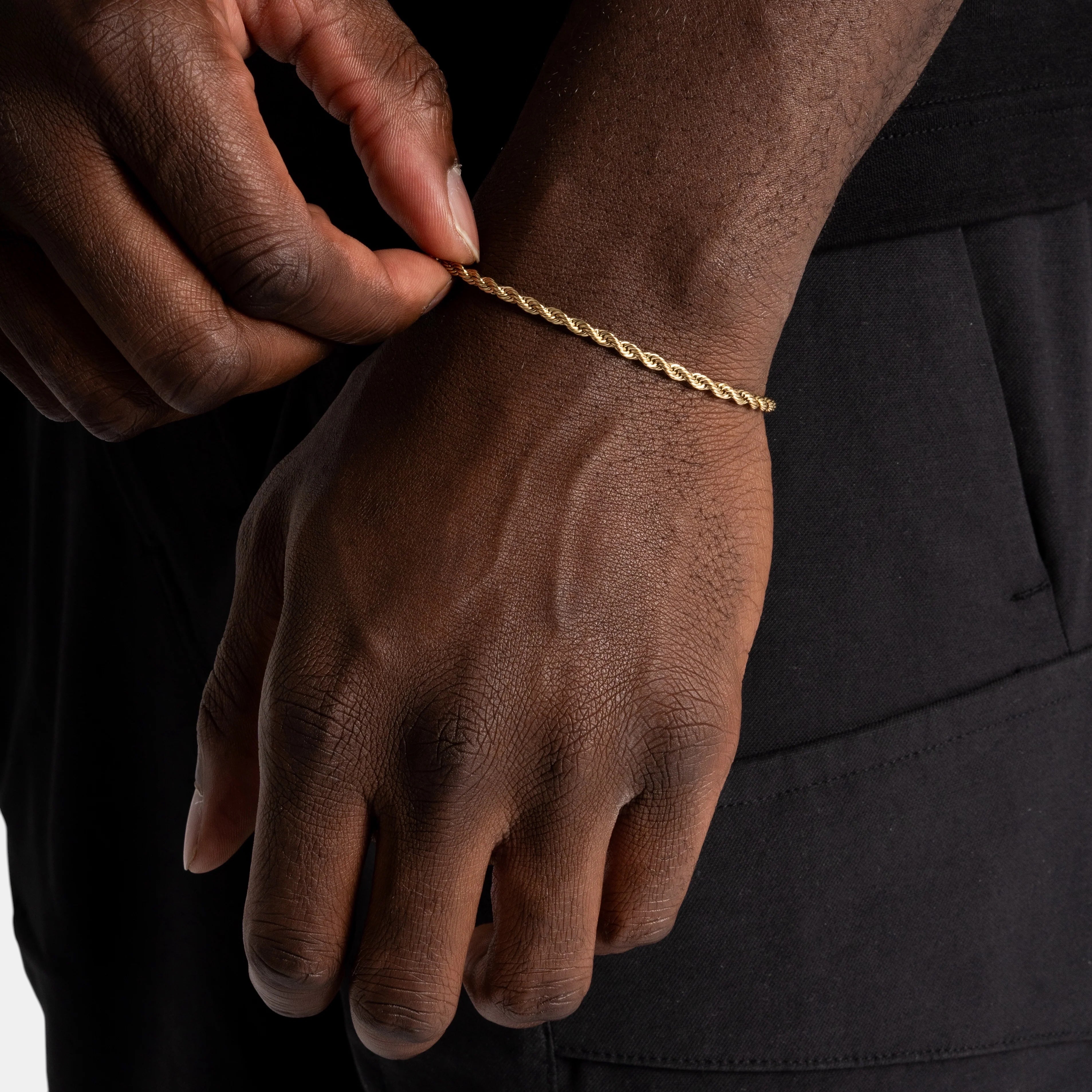 BLYNG 3MM Rope Bracelet Gold IMG 2