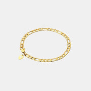 BLYNG 5MM Figaro Bracelet Gold Main IMG
