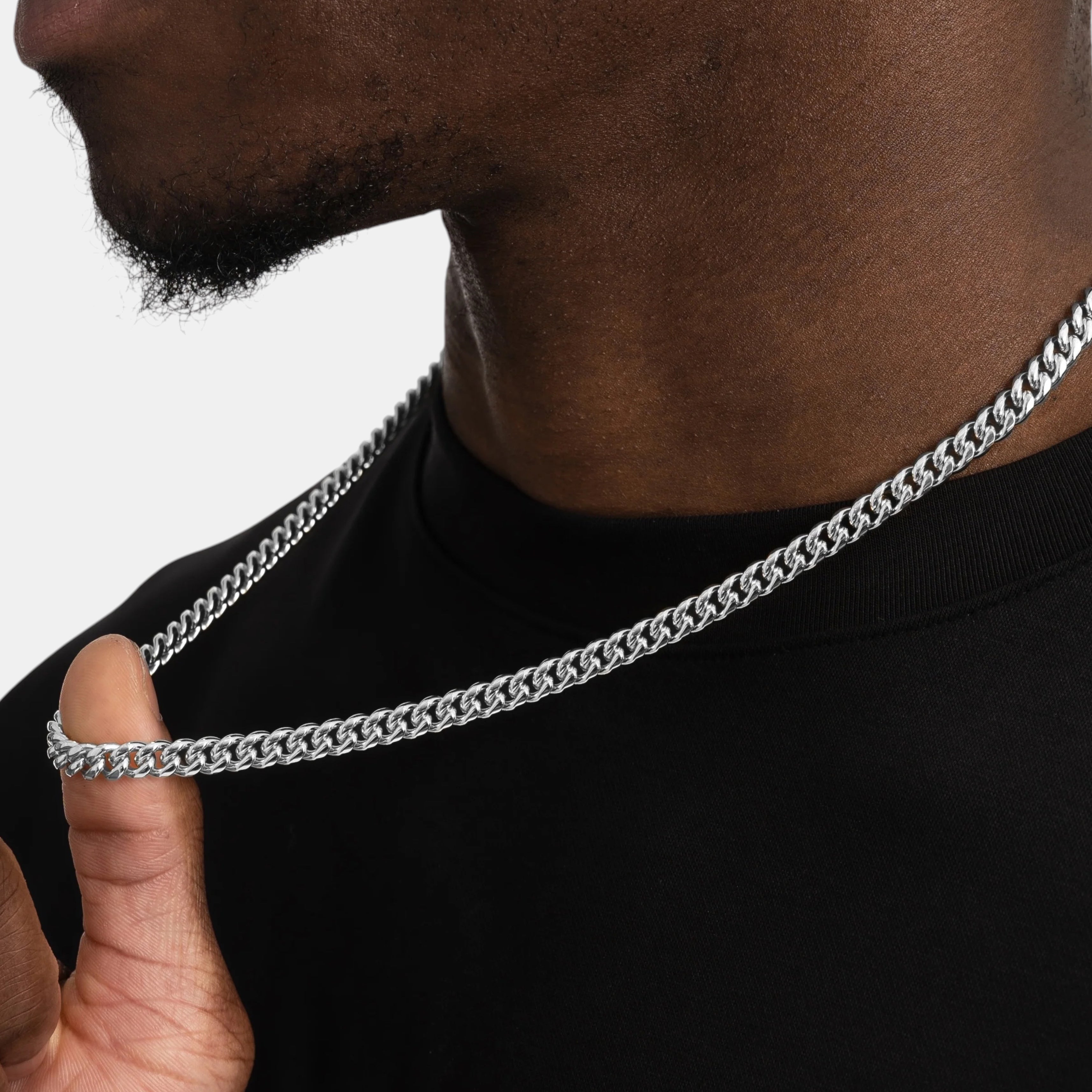 BLYNG 7MM Cuban Chain Silver IMG 2