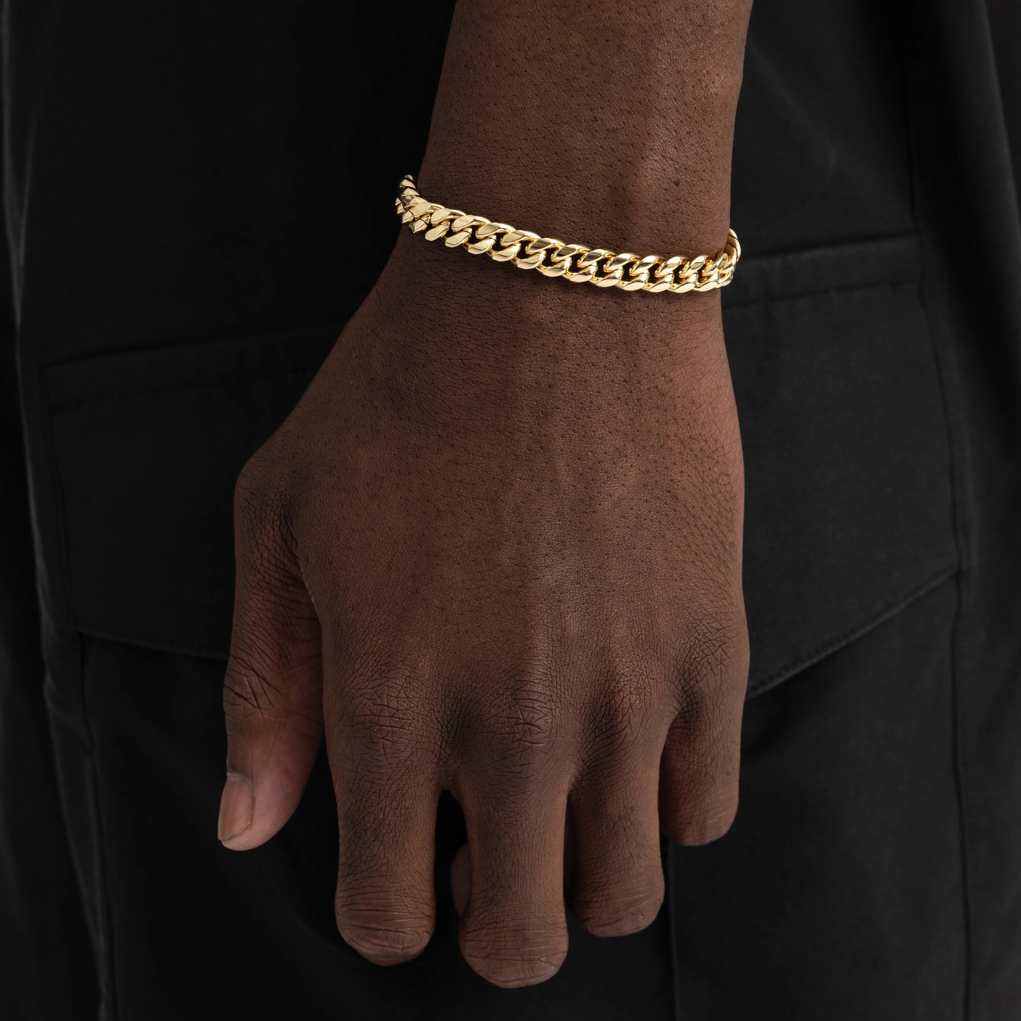 BLYNG 8MM Cuban Bracelet Gold IMG 1