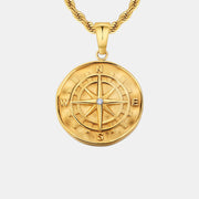 BLYNG Compass Pendant Gold Main IMG