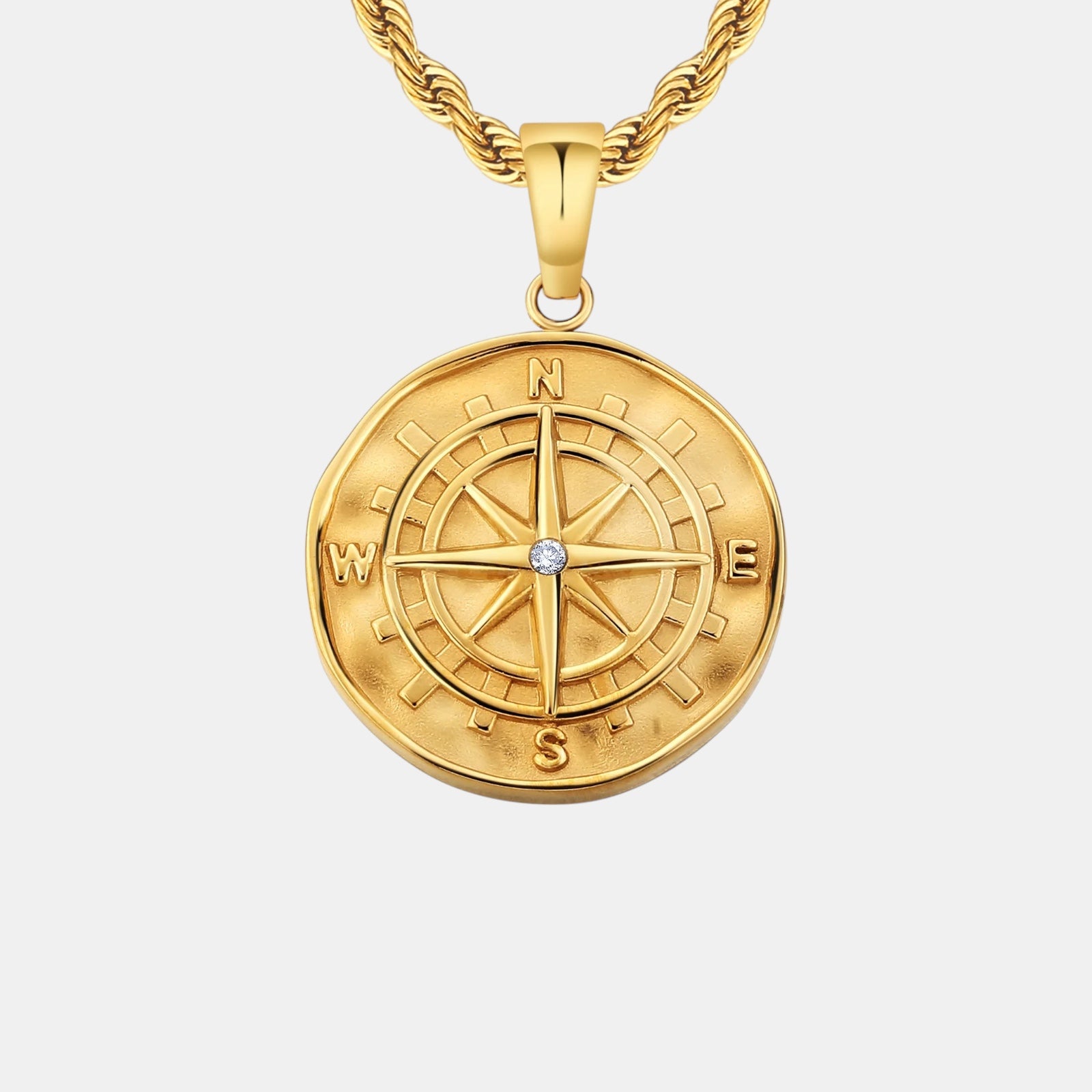 BLYNG Compass Pendant Gold Main IMG