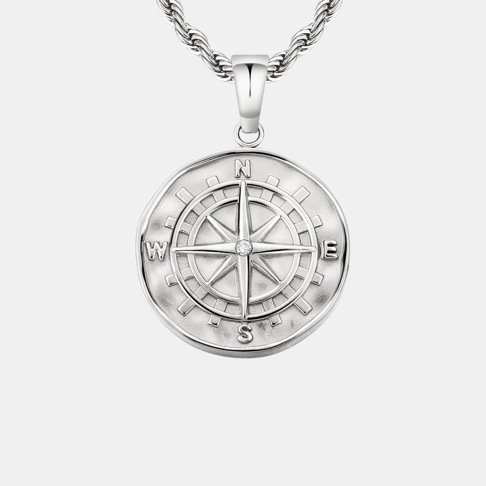 BLYNG Compass Pendant Silver Main IMG