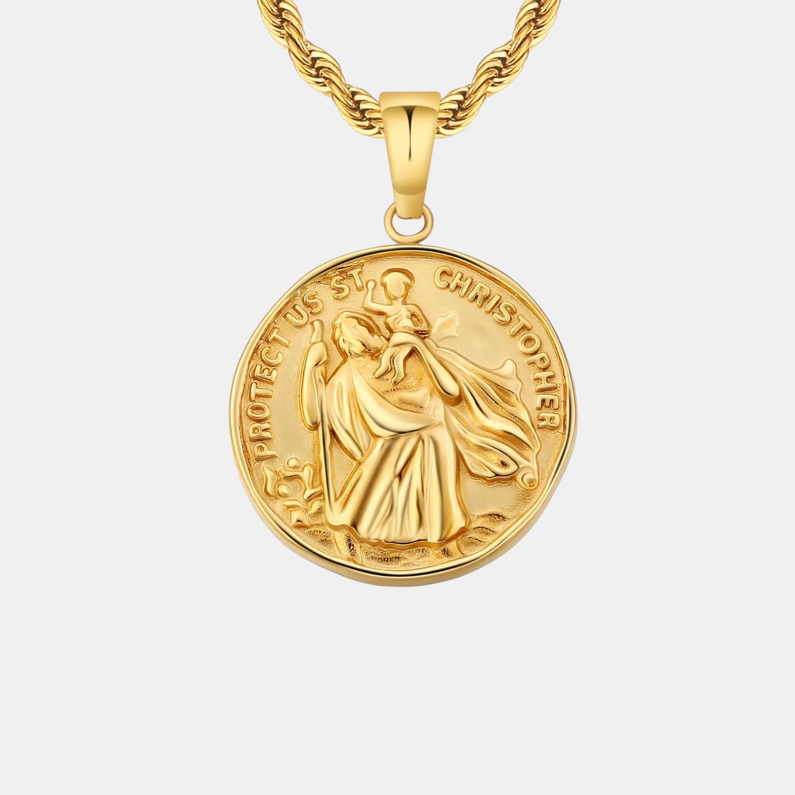 BLYNG St. Christopher Pendant Gold Main IMG