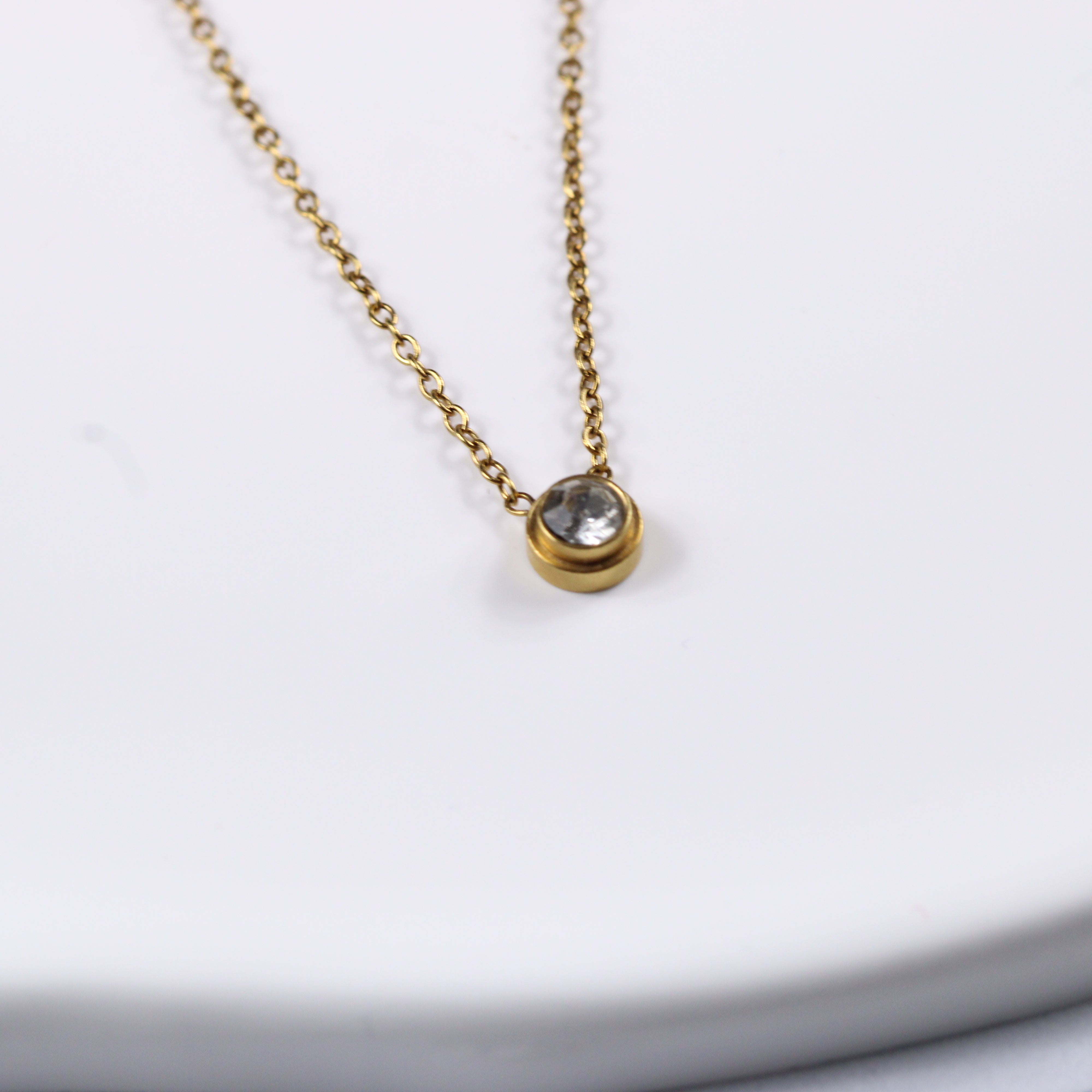 Celestine Solitaire Necklace