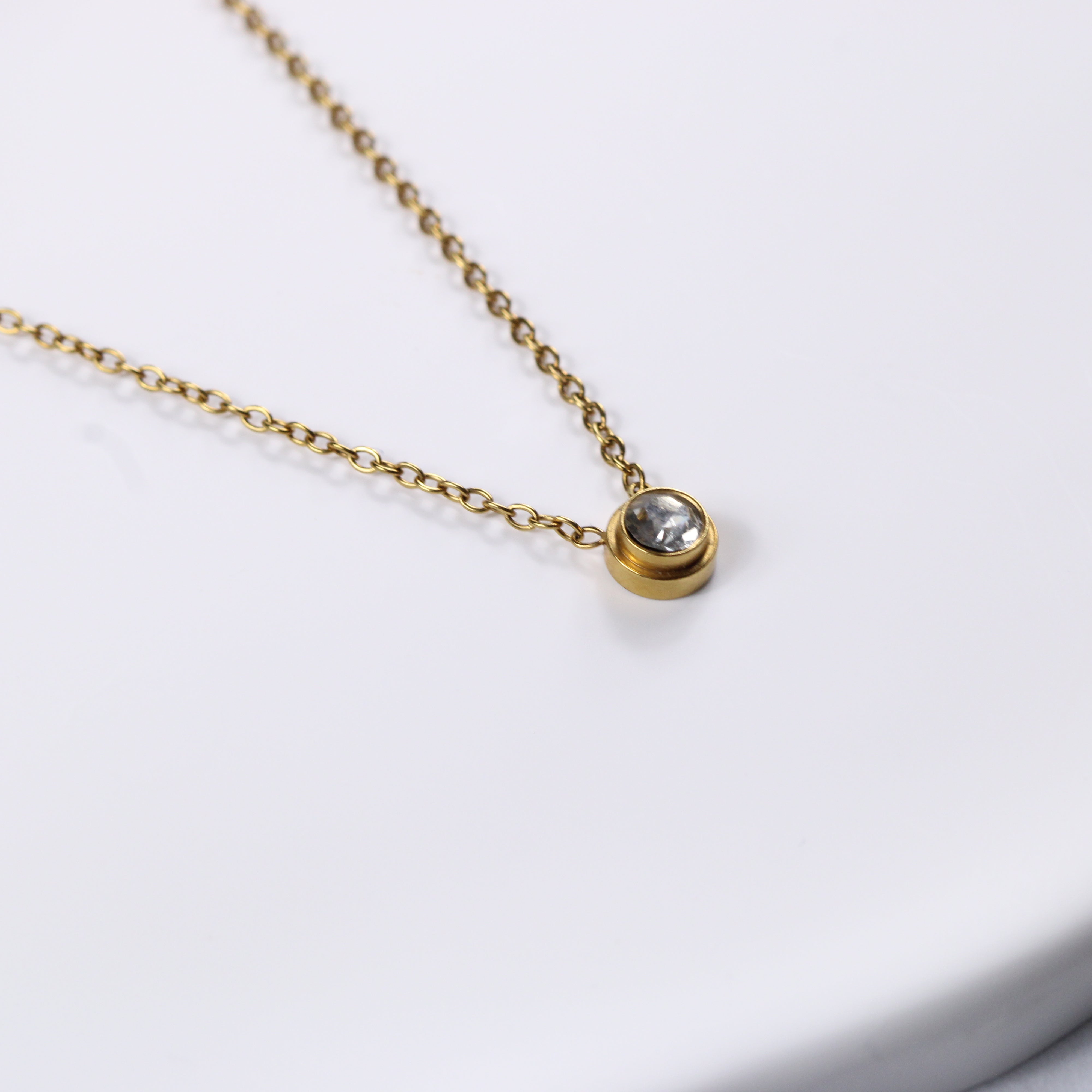 Celestine Solitaire Necklace
