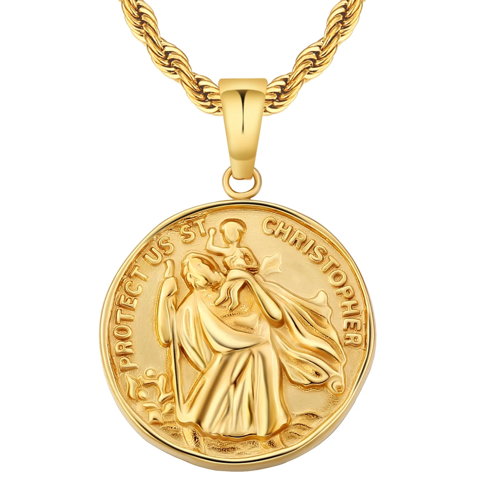 BLYNG St. Christopher Pendant - Gold
