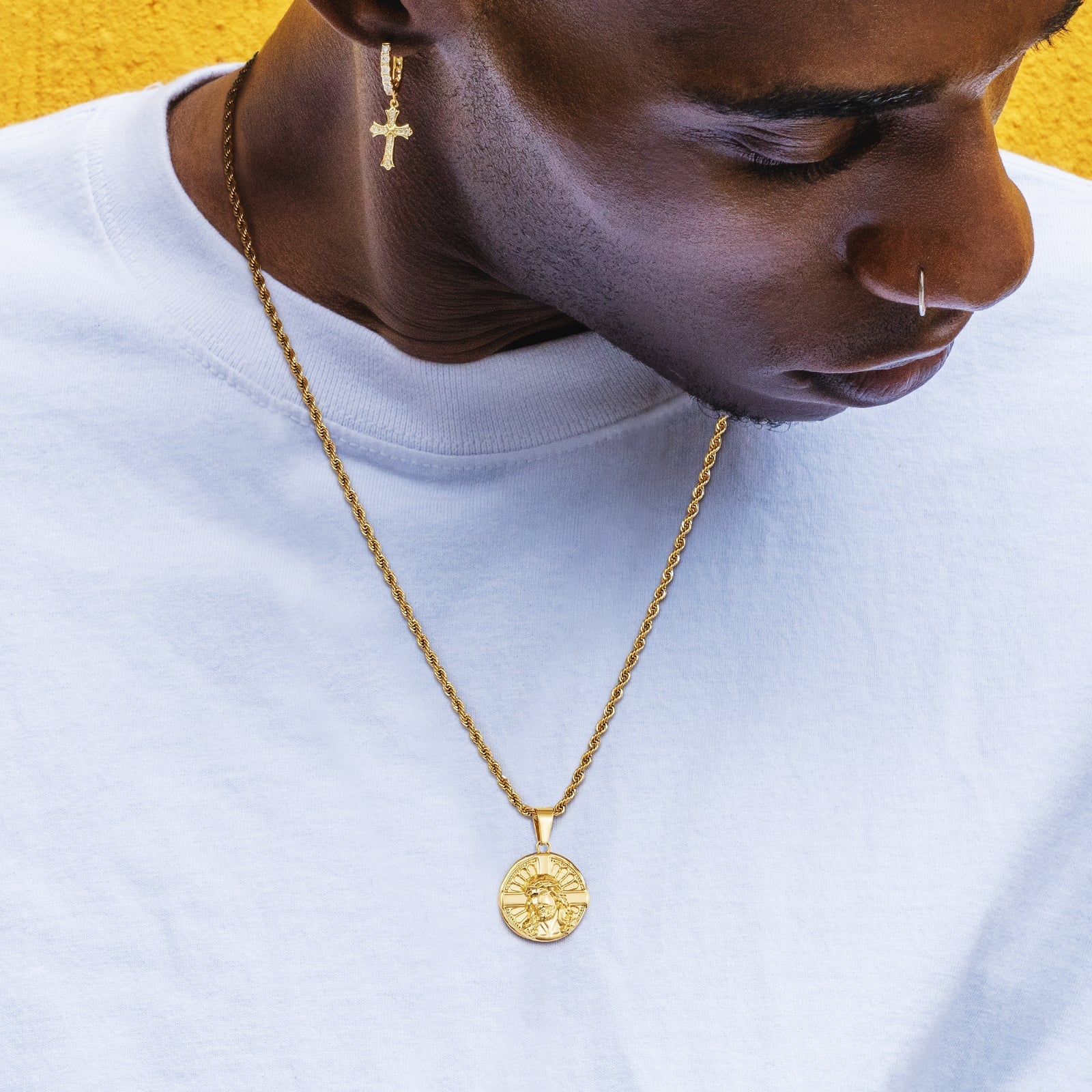 Jesus Cross Pendant | Gold