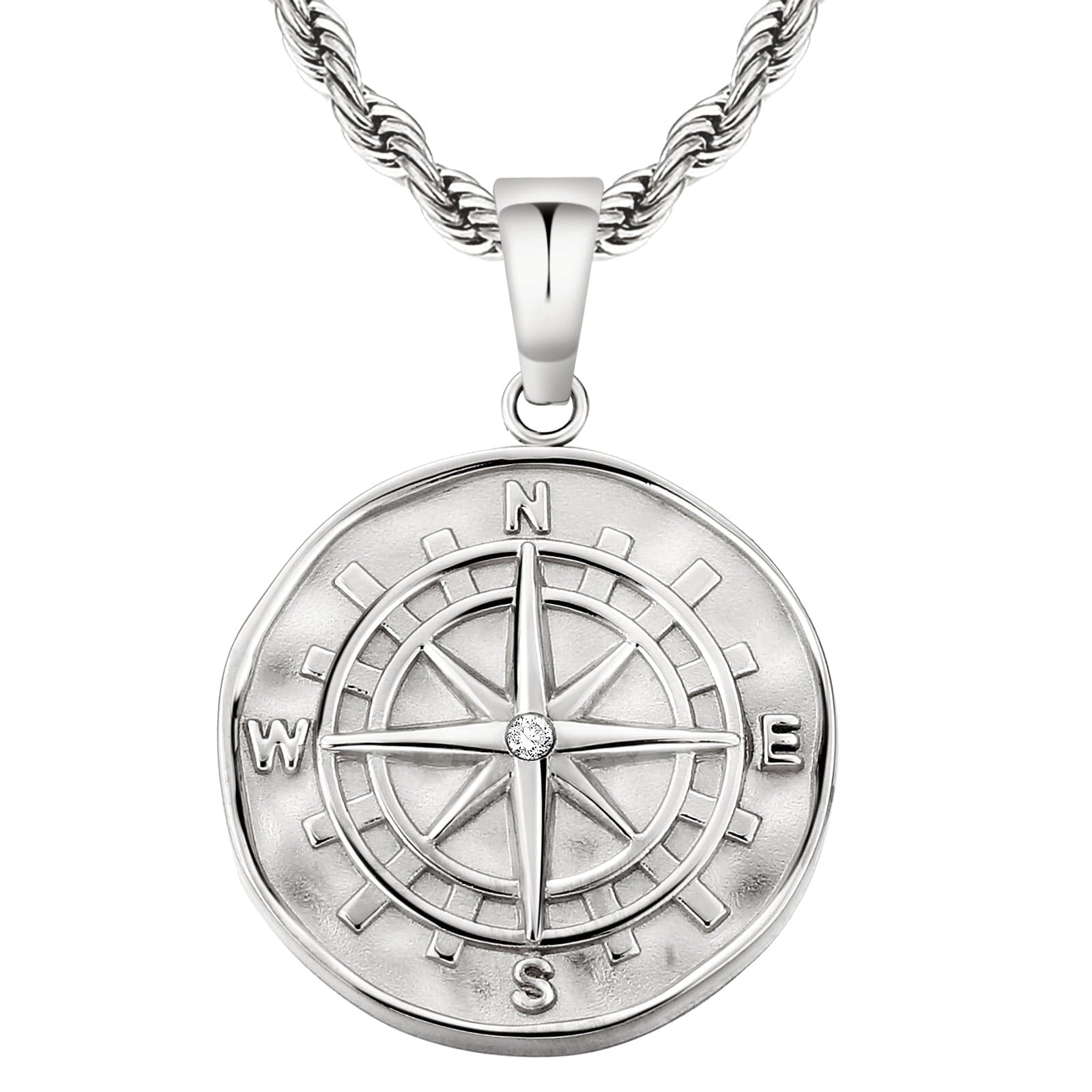 BLYNG Compass Pendant - Silver