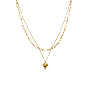 Eve Layered Heart Necklace