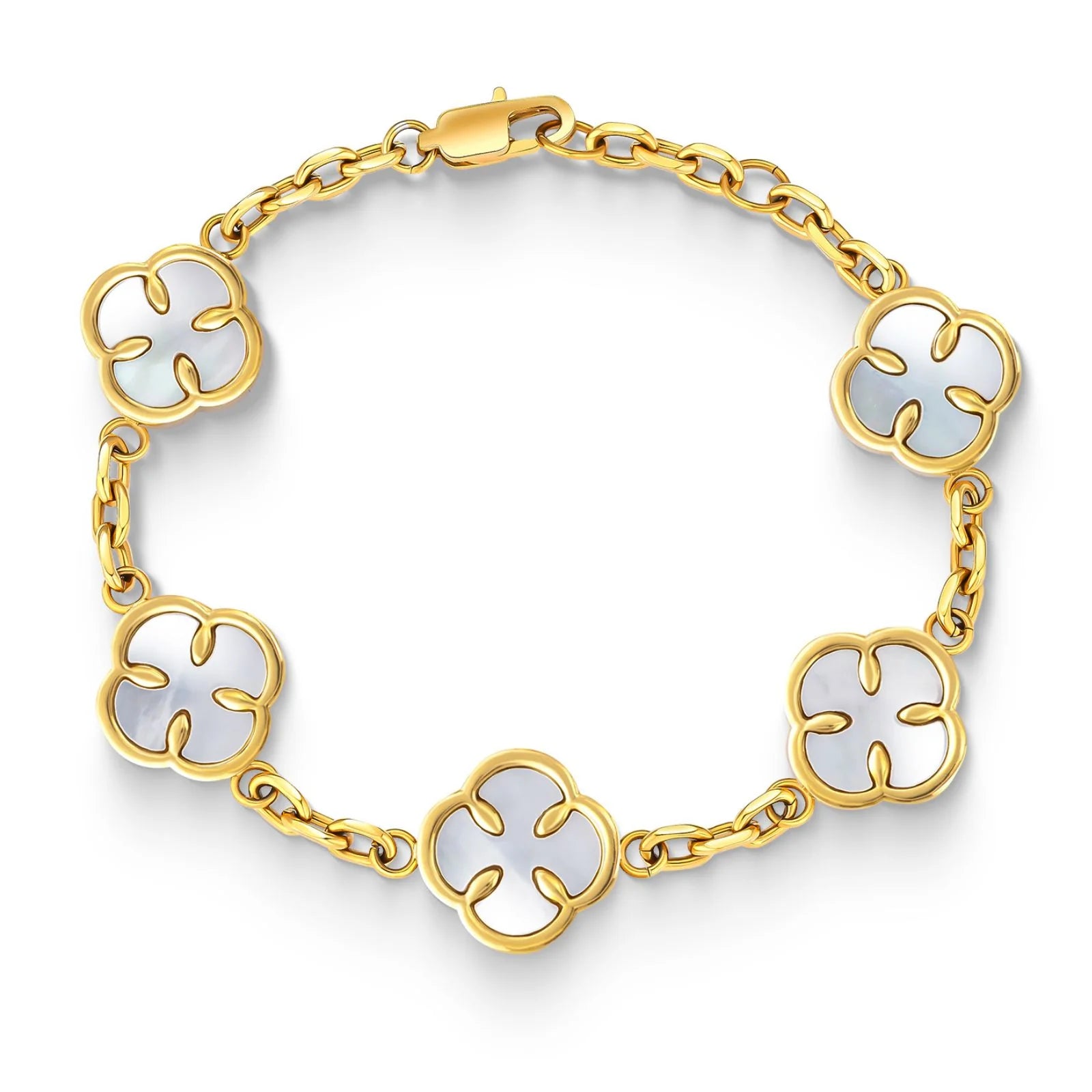 Pearl Clover Bracelet | Gold