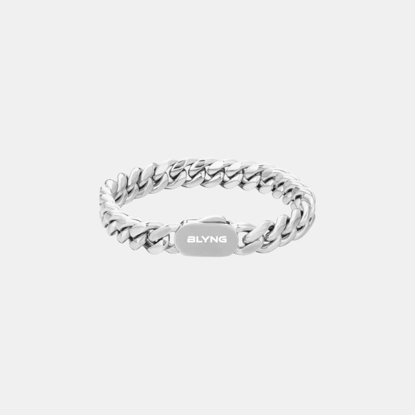 8MM Cuban Bracelet | Silver