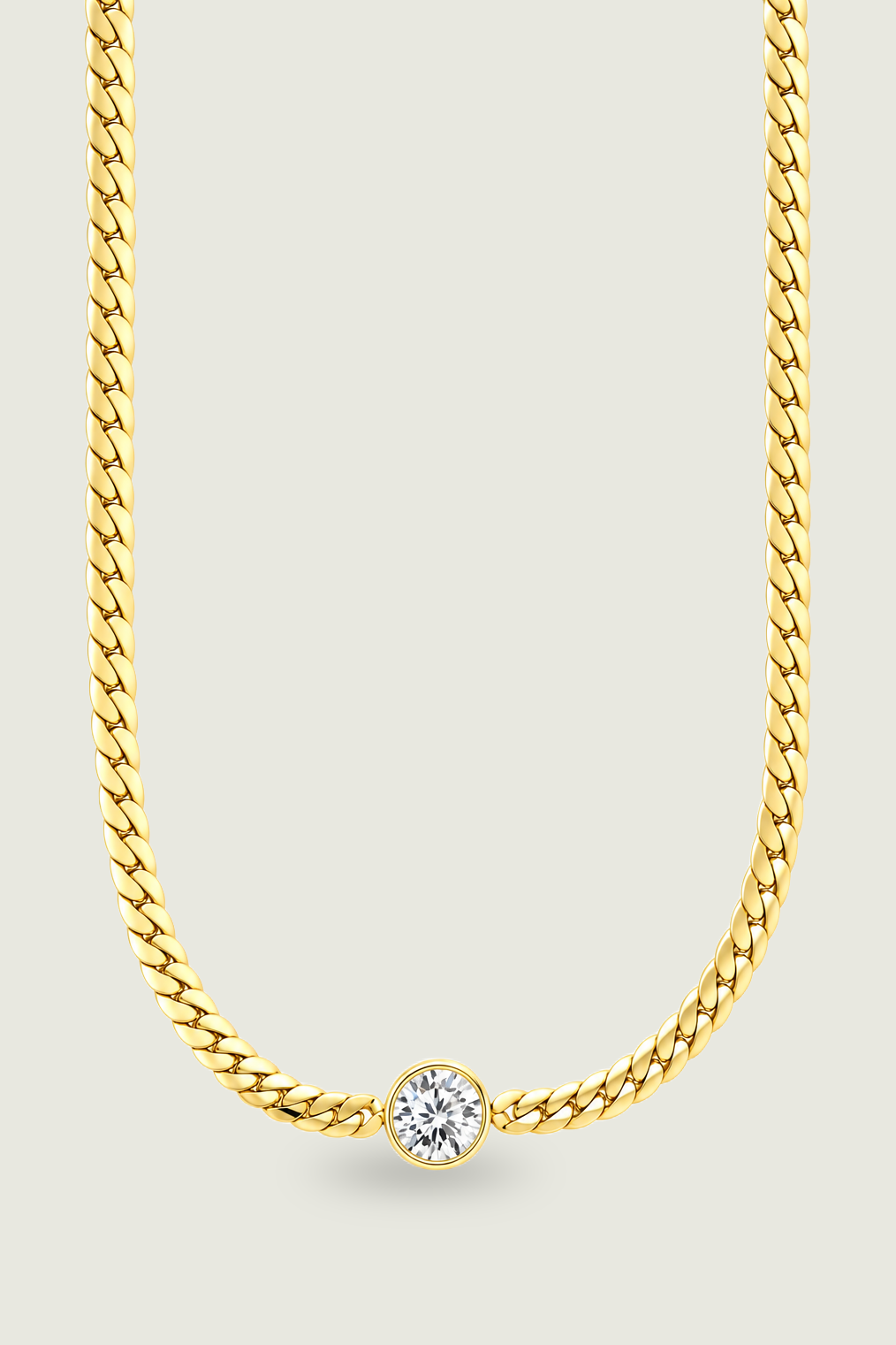 Lila Solitaire Necklace