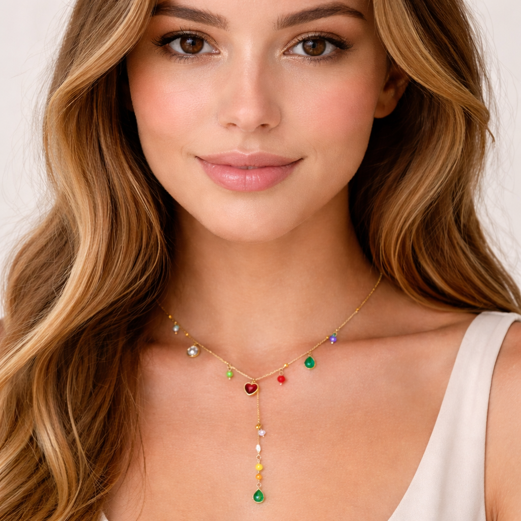 Load video: Adeline Gemstone Necklace