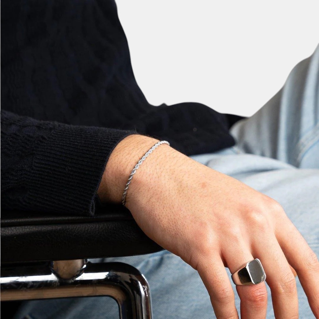 3MM Rope Bracelet | Silver