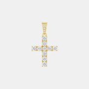 Iced Cross Pendant | Gold